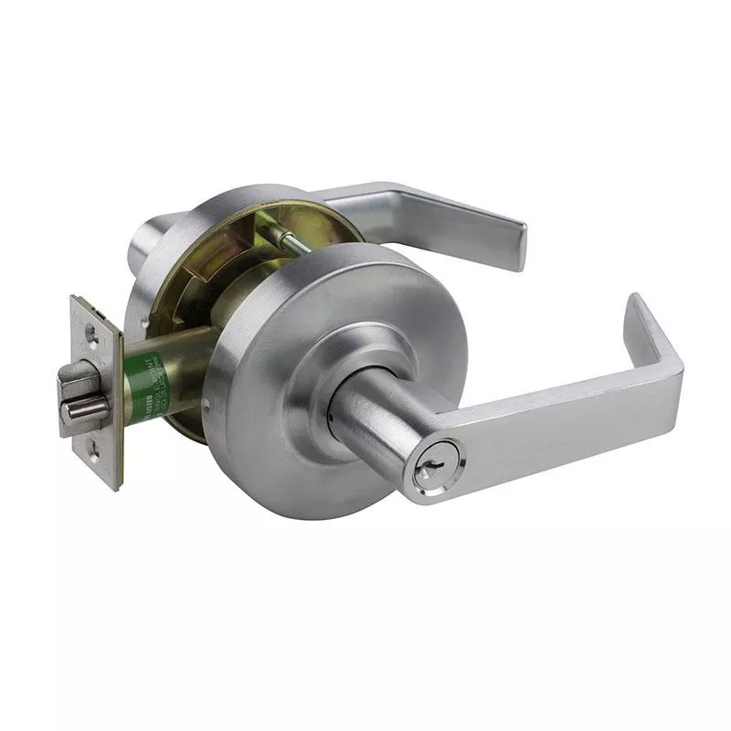 Arrow RL12-SR-26D-CS Storeroom Lever Lock, Sierra Lever, Conventional Cylinder, Schlage C Keyway, Non-Handed, Satin Chrome