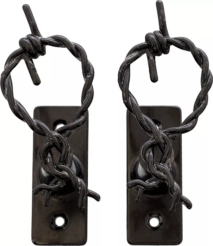 Barbed Wire Hanger Pair