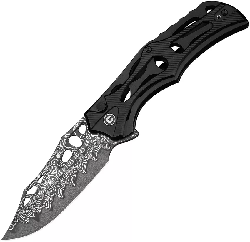 Biophase Button Lock Damascus
