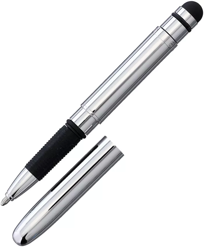 Chrome Bullet Grip Pen w/ Stylus