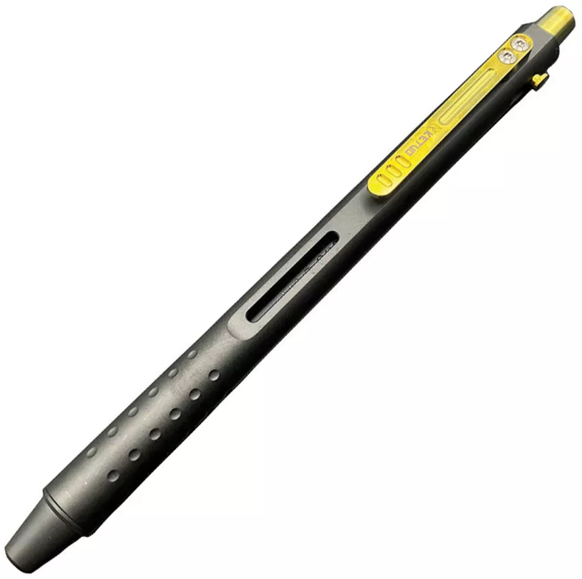 Divot Push Pen Black/Gold