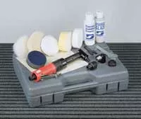 Dynabrade 18058 3" (76 mm) Dia. Autobrade Red Right Angle Buffer/Spot Repair Kit