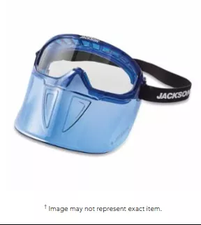 JACKSON GPL500 Series Premium Goggle with Detachable Face Shield, Blue Frame, AF, Clear