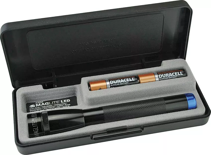Mini Mag Flashlight AA Blue