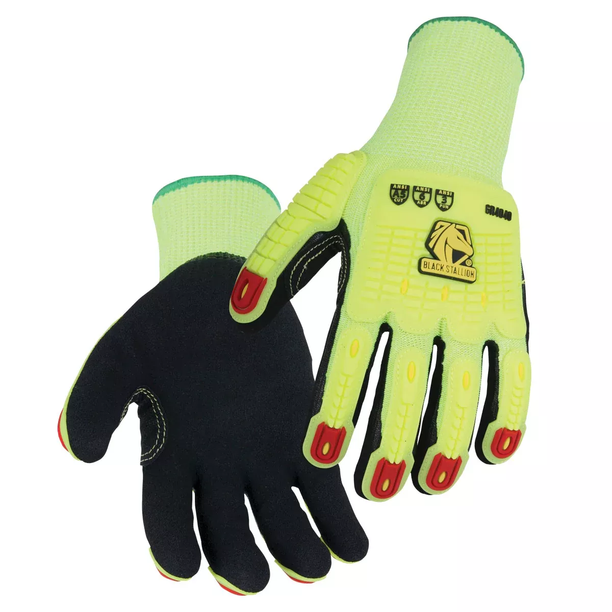 Revco GR4040-HB AccuFlex™ A5 Cut & Impact Resistant Hi-Vis Sandy Nitrile Coated Knit Glove (1 Pair)