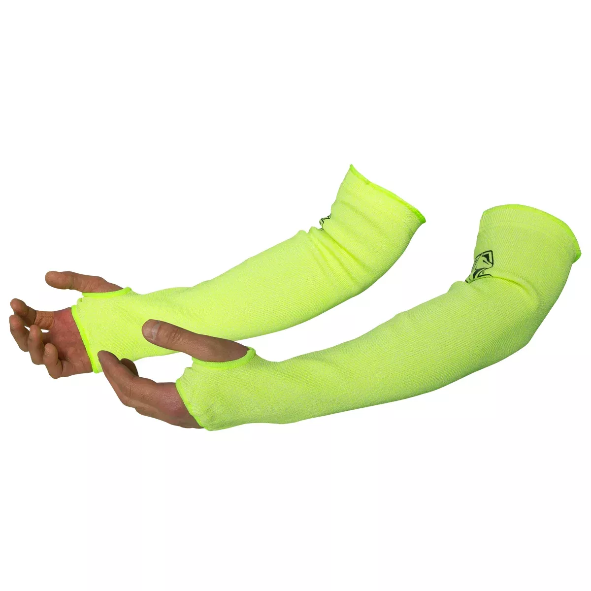 Revco HS-18T-HY 18" Hi-Vis Yellow HPPE Knit A4 Cut Resistant Sleeves w/ Thumb Slots (1 Pair)