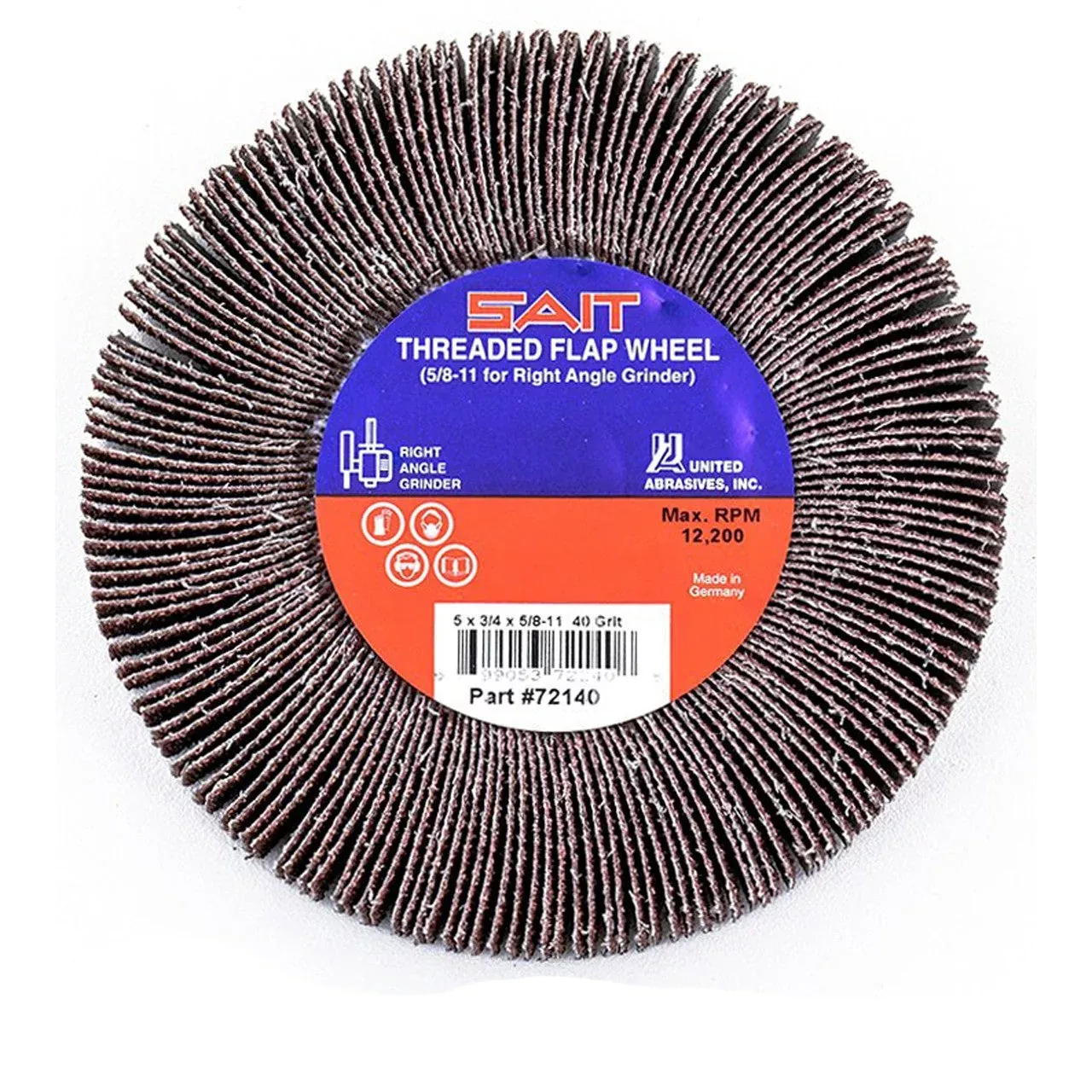Sait 72143 5 x 3/4 x5/8-11 80 grit