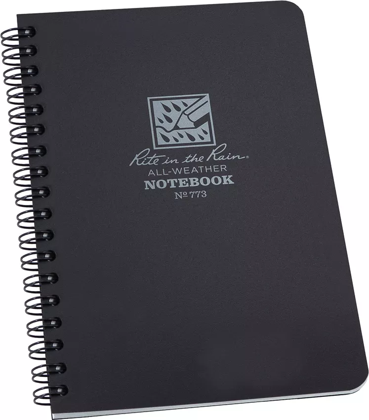 Side Spiral Notebook Black