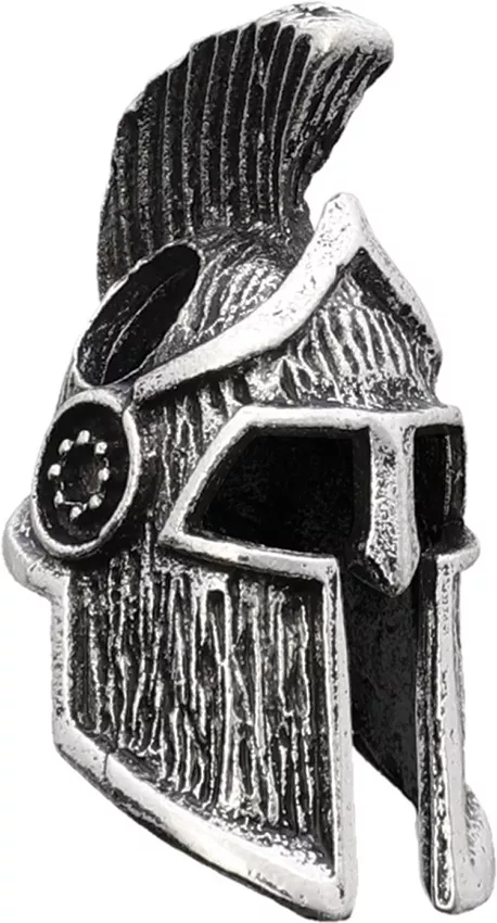 Spartan Helmet Bead Silver