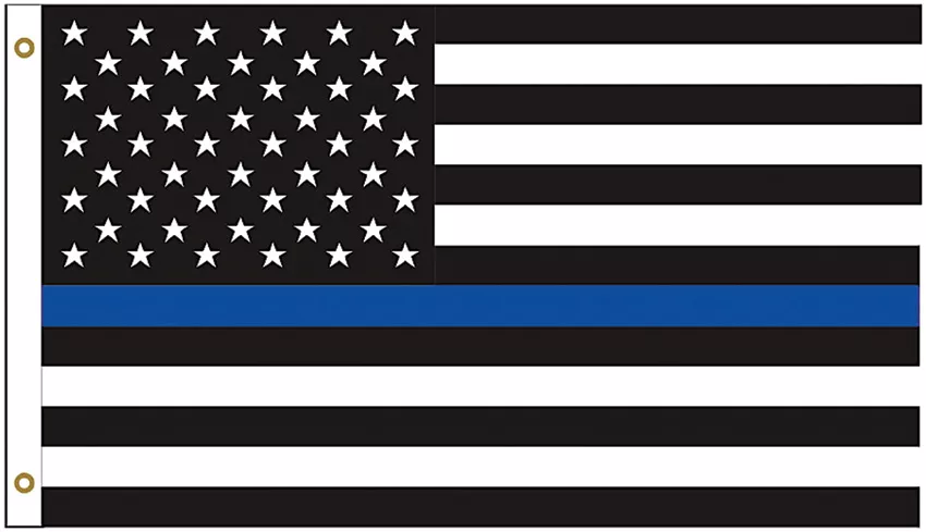 Thin Blue Line American Flag