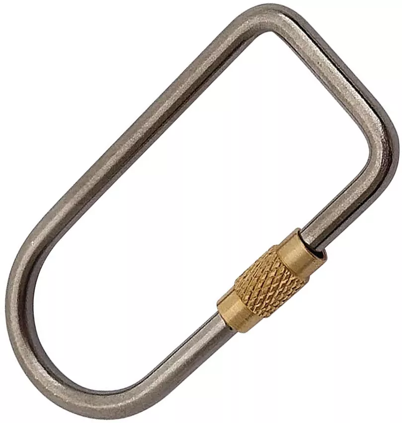Ti Flat Oval Keyring