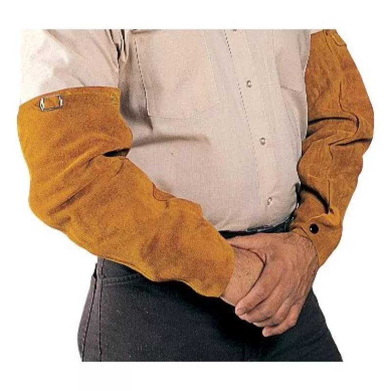 Tillman 5218 18" Bourbon Brown Side Split Cowhide Leather Sleeves (1 Pair)