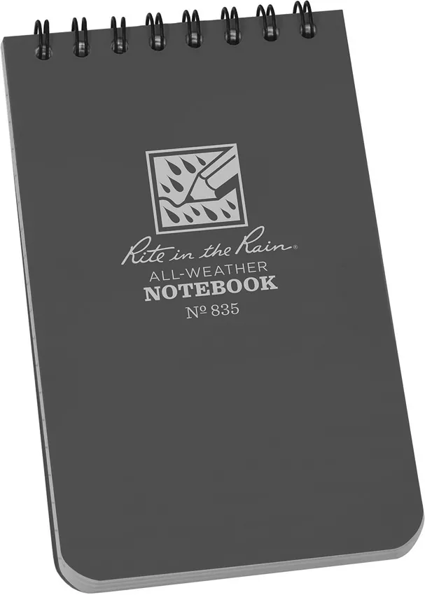 Top Spiral Notebook 3×5 Gray