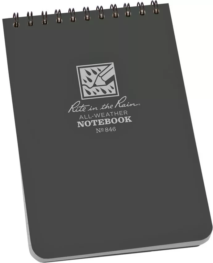 Top-Spiral Notebook 4×6 Gray