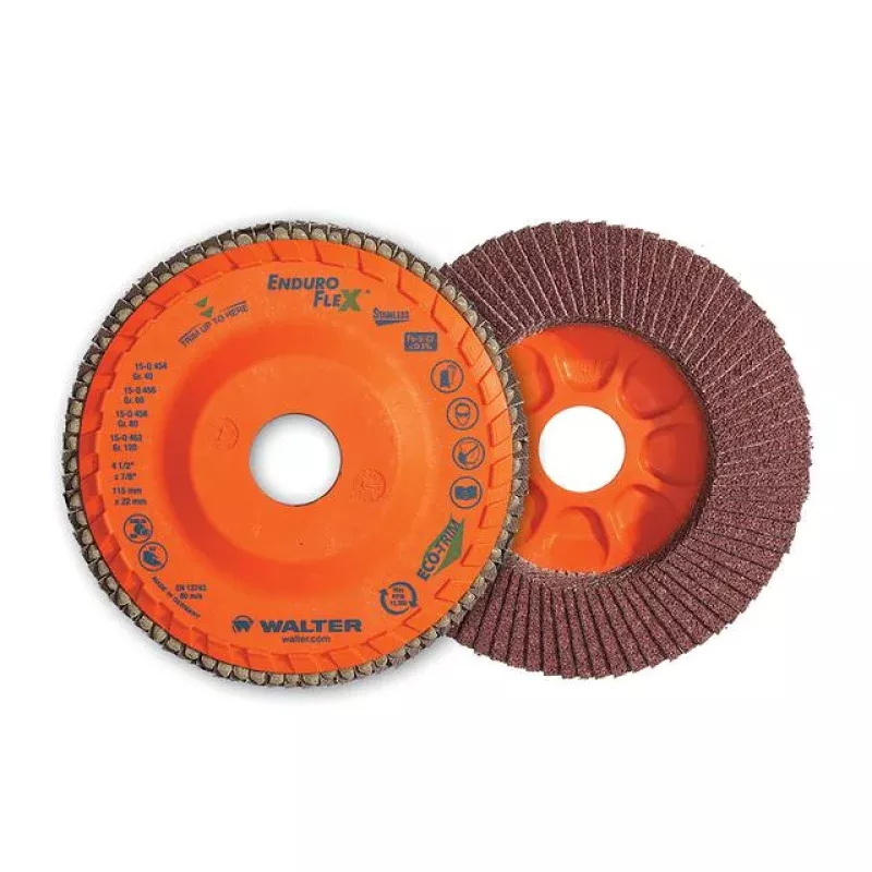 Walter 06F508 5" 80 Grit Spin-On Enduro Flex Stainless Flap Disc