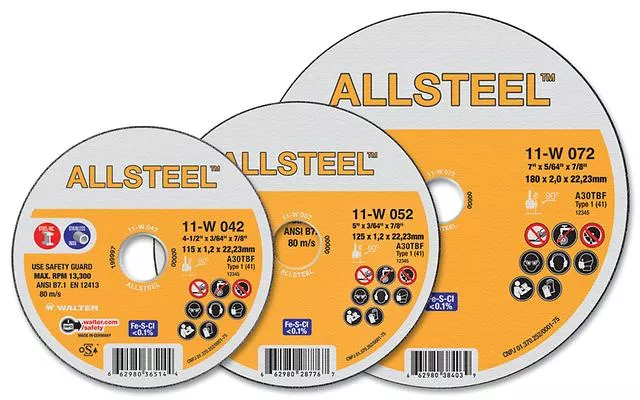 Walter 11W142 4.5" x 3/64" x 7/8" ALLSTEEL™ T27 Cut-off Wheel