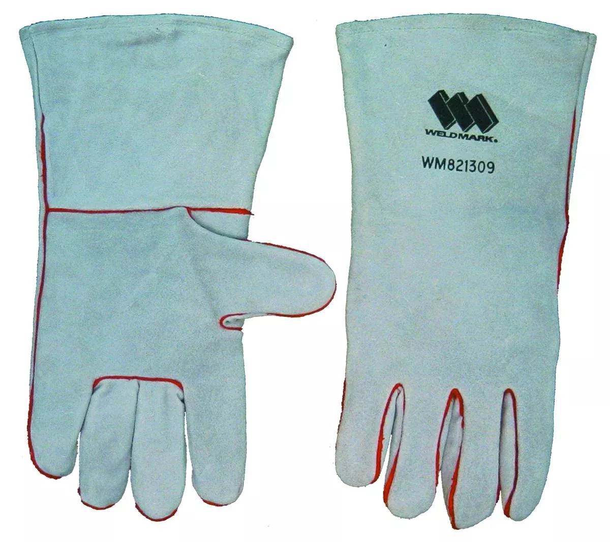 Weldmark WM821309 Welding Large Split Gray Cowhide 13" Full Welt Lined Gloves (Pkg. of 48)